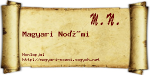Magyari Noémi névjegykártya